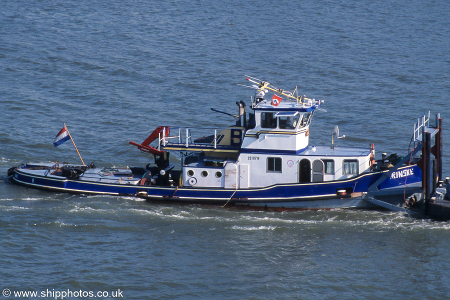 Photograph of the vessel  Rinske pictured on the Nieuwe Maas at Vlaardingen on 17th June 2002