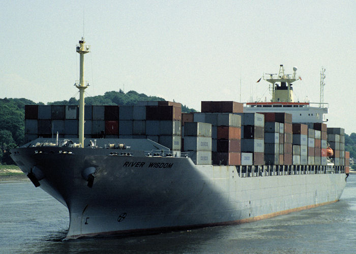 Photograph of the vessel  River Wisdom pictured on the River Elbe on 5th June 1997