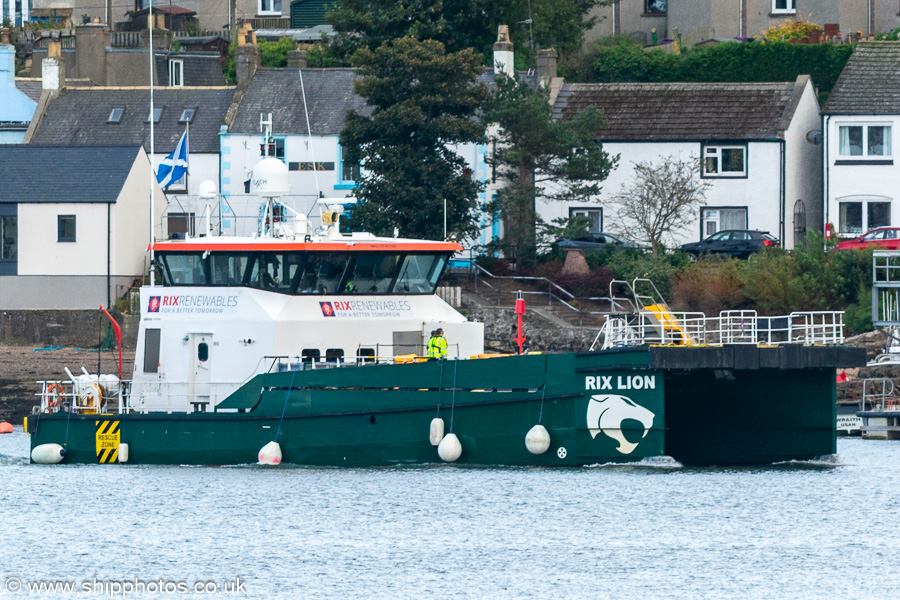 Photograph of the vessel  Rix Lion pictured arriving at Montrose on 13th September 2024