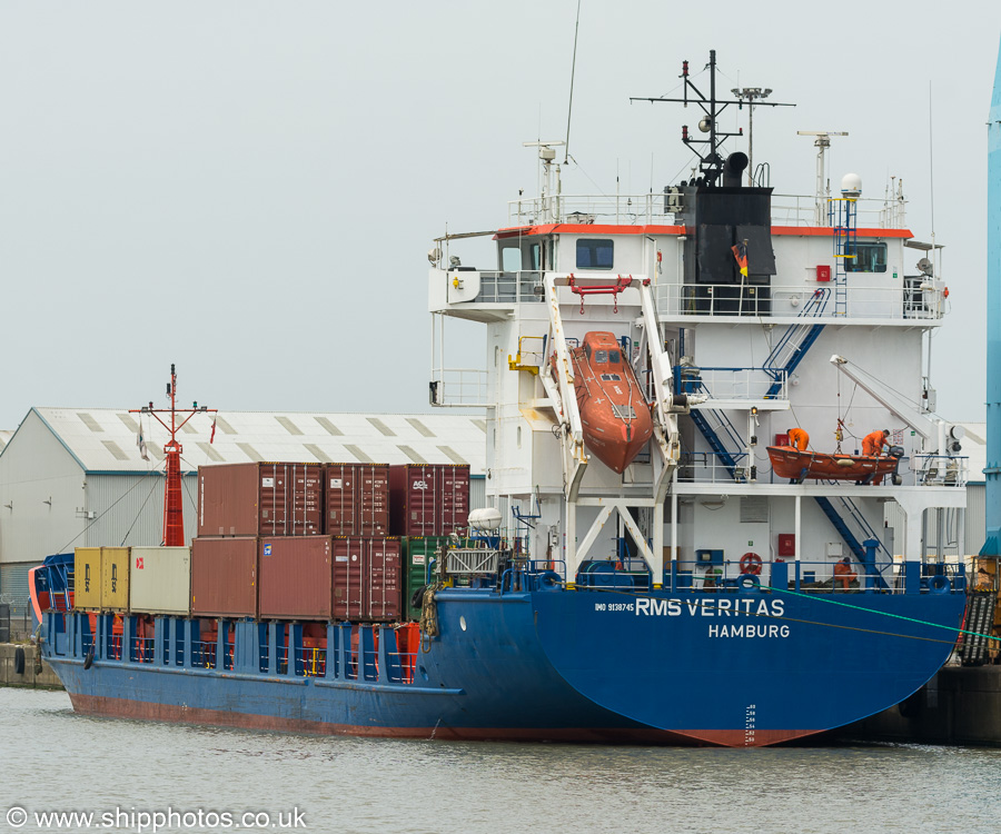 Photograph of the vessel  RMS Veritas pictured in Royal Seaforth Dock, Liverpool on 3rd August 2019
