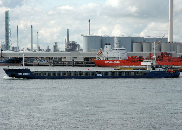 Photograph of the vessel  RMS Voerde pictured passing Vlaardingen on 21st June 2010