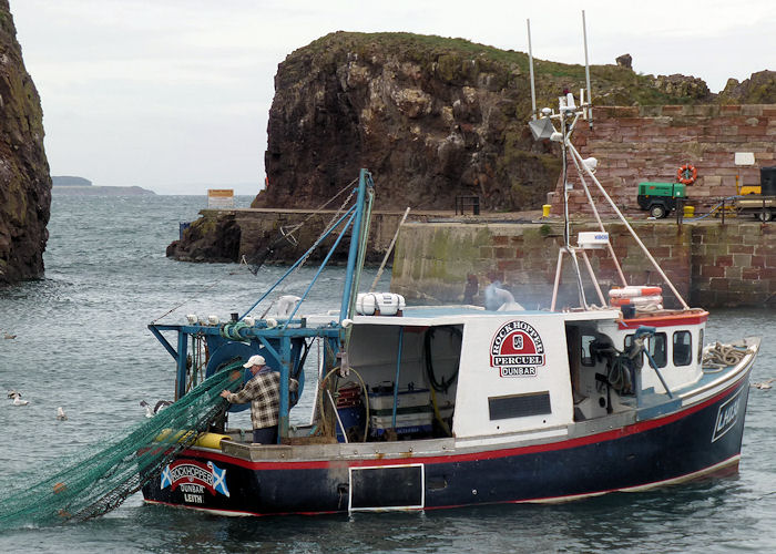 Photograph of the vessel fv Rockhopper of Percuel pictured at Dunbar on 17th September 2013