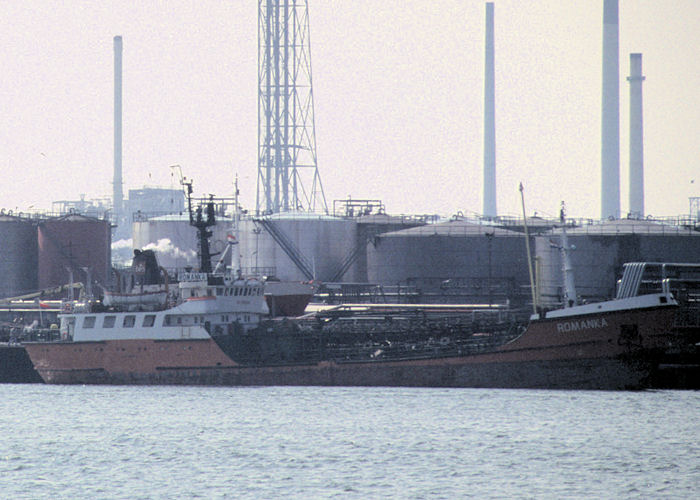 Photograph of the vessel  Romanka pictured in 1e Petroleumhaven, Rotterdam on 14th April 1996