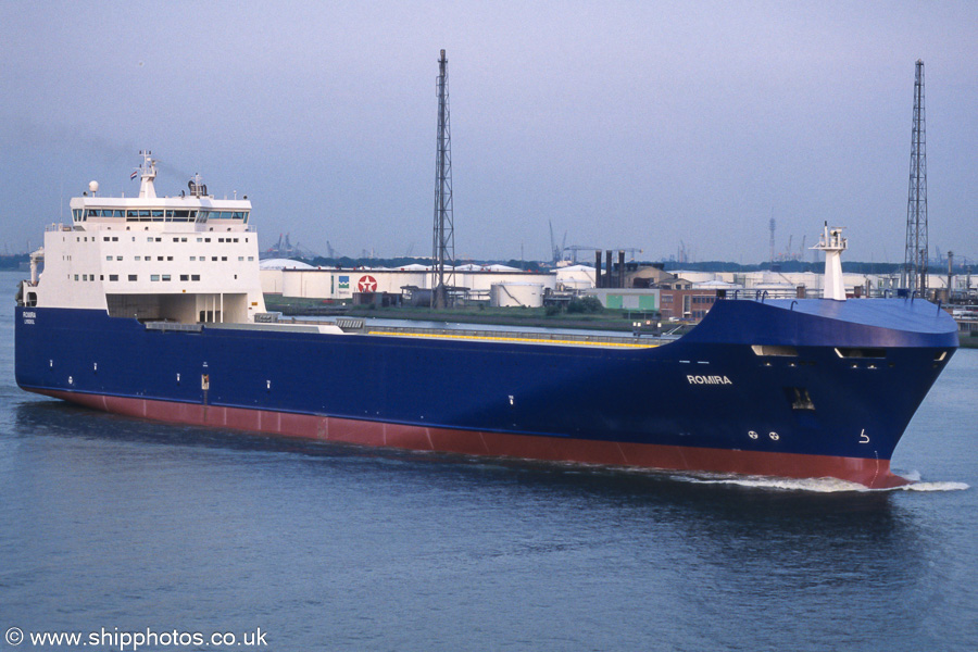  Romira pictured departing Rotterdam on 17th June 2002