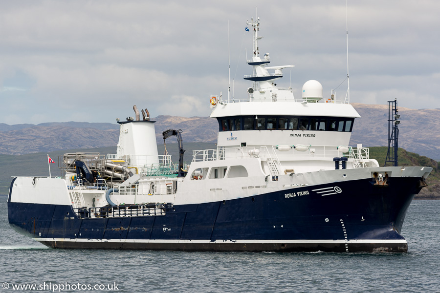 Photograph of the vessel  Ronja Viking pictured arriving at Oban on 15th May 2016