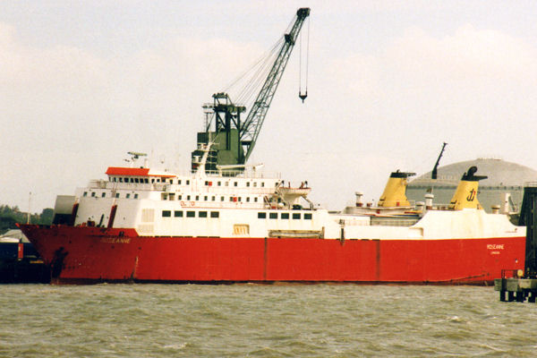 Photograph of the vessel  Roseanne pictured at Felixstowe on 6th October 1995