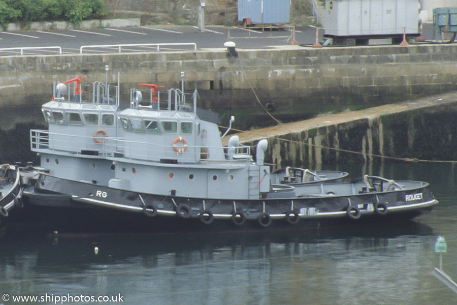 Photograph of the vessel  Rouget pictured at Brest on 25th August 1989
