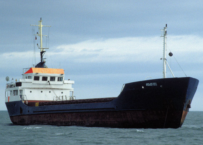 Photograph of the vessel  Roustel pictured at anchor in the Tees Estuary on 4th October 1997