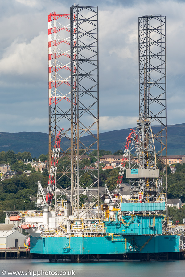 Photograph of the vessel  Rowan Stavanger pictured at Dundee on 18th September 2015