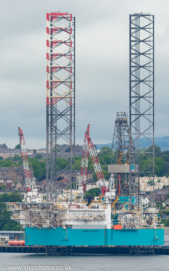 Photograph of the vessel  Rowan Stavanger pictured at Dundee on 31st May 2019