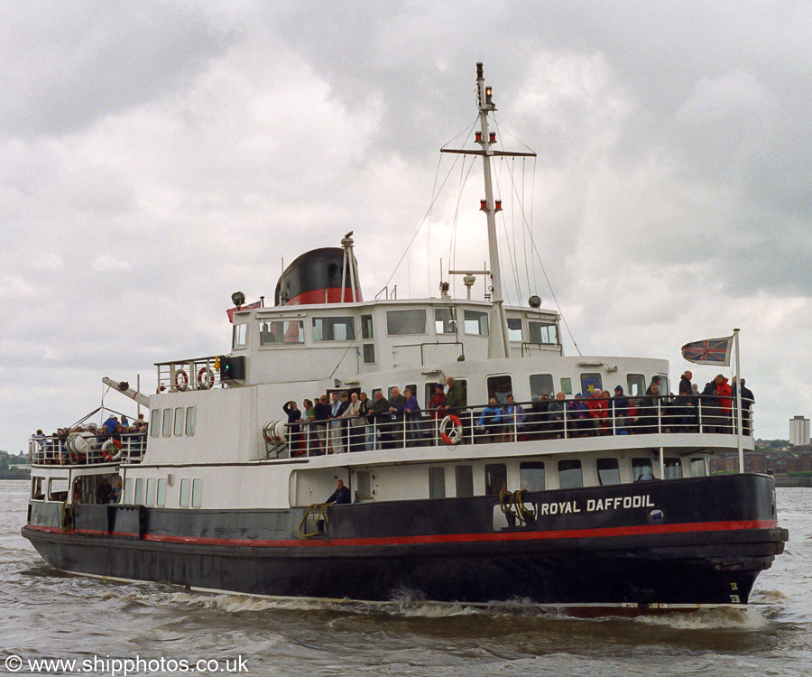 Photograph of the vessel  Royal Daffodil pictured approaching Pier Head, Liverpool on 19th June 2004