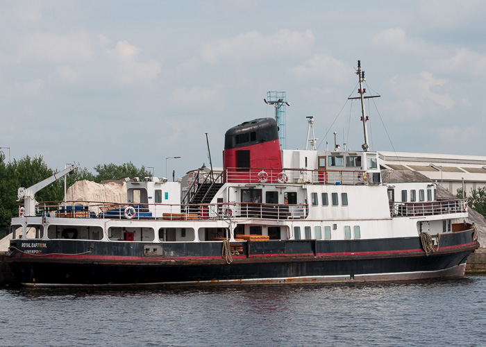 Photograph of the vessel  Royal Daffodil pictured laid up at Birkenhead on 1st June 2014