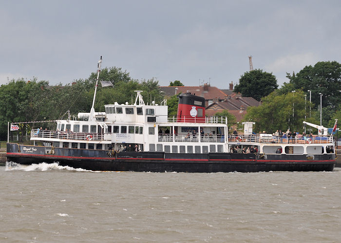 Photograph of the vessel  Royal Iris of the Mersey pictured on the River Mersey on 22nd June 2013