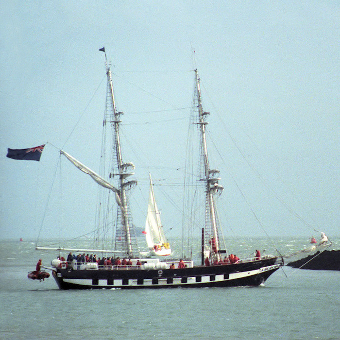 Photograph of the vessel ts Royalist pictured entering Portsmouth Harbour on 9th October 1988