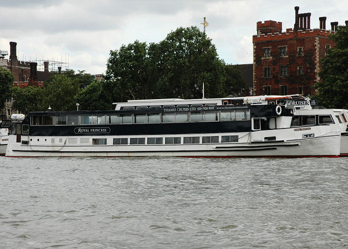 Photograph of the vessel  Royal Princess pictured in London on 6th August 2006