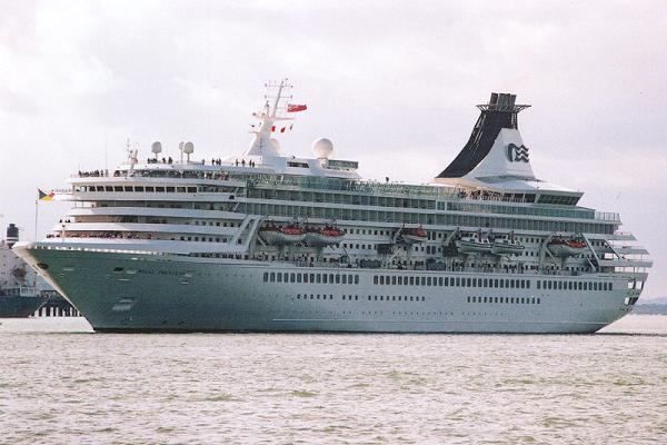 Photograph of the vessel  Royal Princess pictured departing Southampton on 22nd July 2001