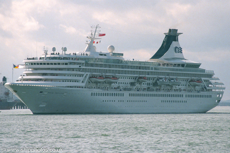 Photograph of the vessel  Royal Princess pictured departing Southampton on 22nd July 2001