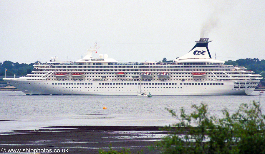 Photograph of the vessel  Royal Princess pictured arriving at Southampton on 23rd June 2002