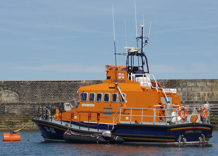 Photograph of the vessel RNLB Roy Barker I pictured in Braye Harbour on 17th June 2008