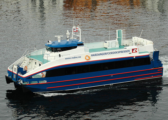 Photograph of the vessel  Rygerfonn pictured arriving in Bergen on 5th May 2008