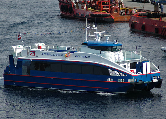 Photograph of the vessel  Rygerkongen pictured arriving at Stavanger on 4th May 2008
