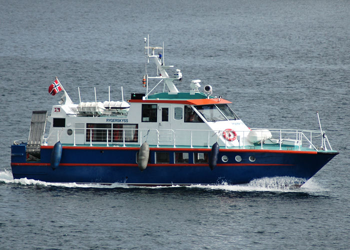 Photograph of the vessel  Rygerskyss pictured approaching Stavanger on 12th May 2005