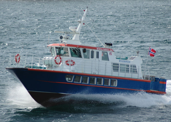 Photograph of the vessel  Rygerspeed pictured arriving at Stavanger on 13th May 2005