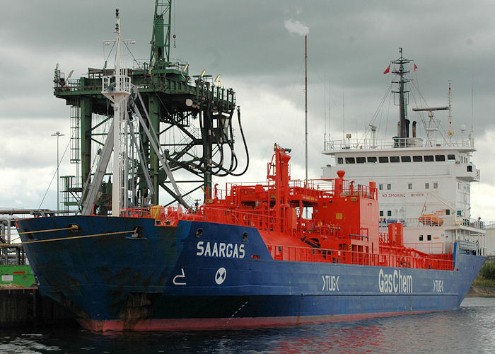 Photograph of the vessel  Saargas pictured at Stanlow on 31st July 2010