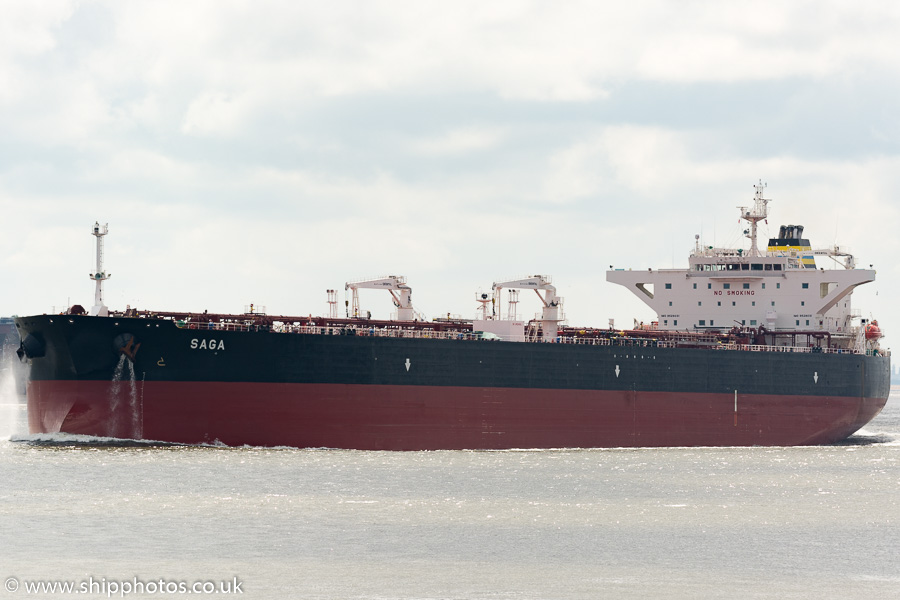 Photograph of the vessel  Saga pictured passing Seacombe on 25th June 2016