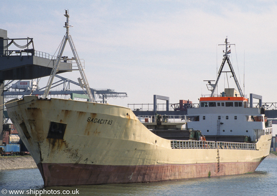 Photograph of the vessel  Sagacitas pictured in Waalhaven, Rotterdam on 17th June 2002