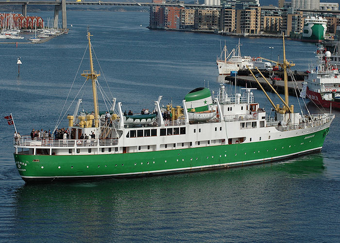 Photograph of the vessel  Sandnes pictured departing Stavanger on 5th May 2008