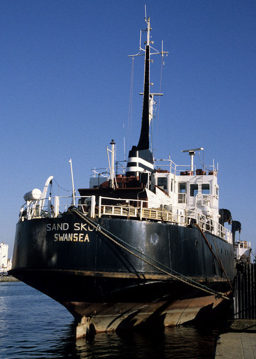 Photograph of the vessel  Sand Skua pictured refitting at Poole on 25th October 1997