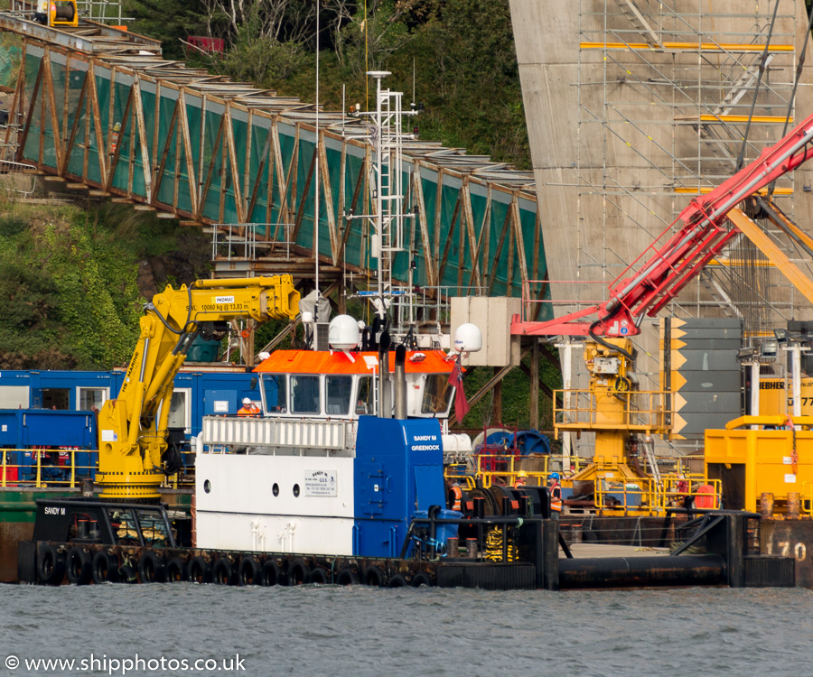 Photograph of the vessel  Sandy M pictured at Queensferry on 17th September 2015