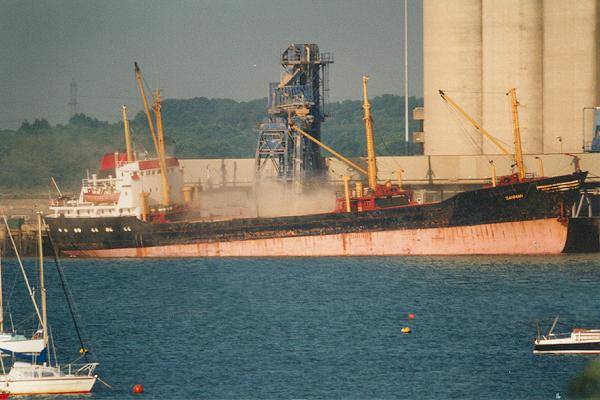 Photograph of the vessel  Sanmar pictured in Southampton on 13th June 1995