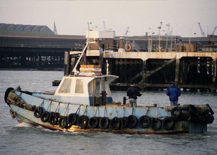 Photograph of the vessel  Sarah James pictured in Portsmouth Harbour on 10th March 1990
