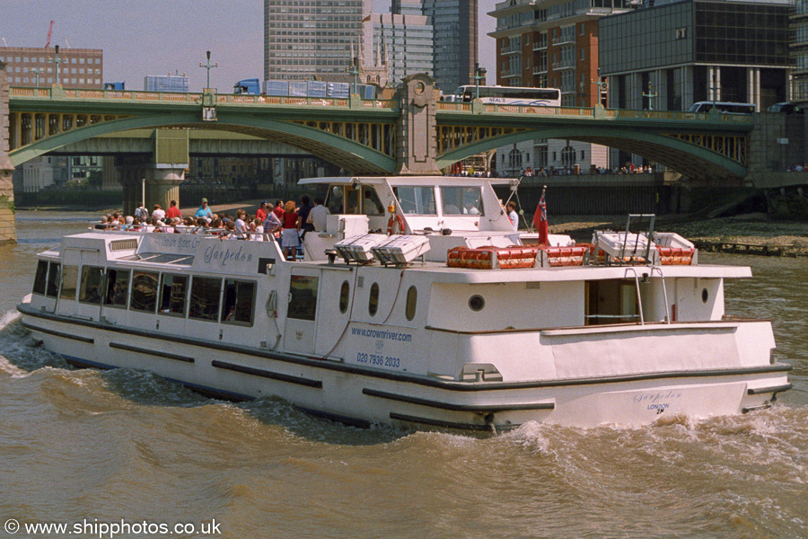 Photograph of the vessel  Sarpedon pictured in London on 16th July 2005