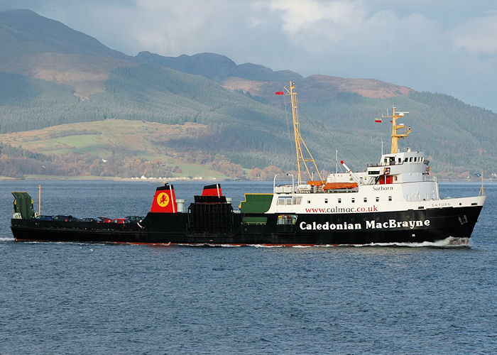 Photograph of the vessel  Saturn pictured approaching Gourock on 22nd November 2010