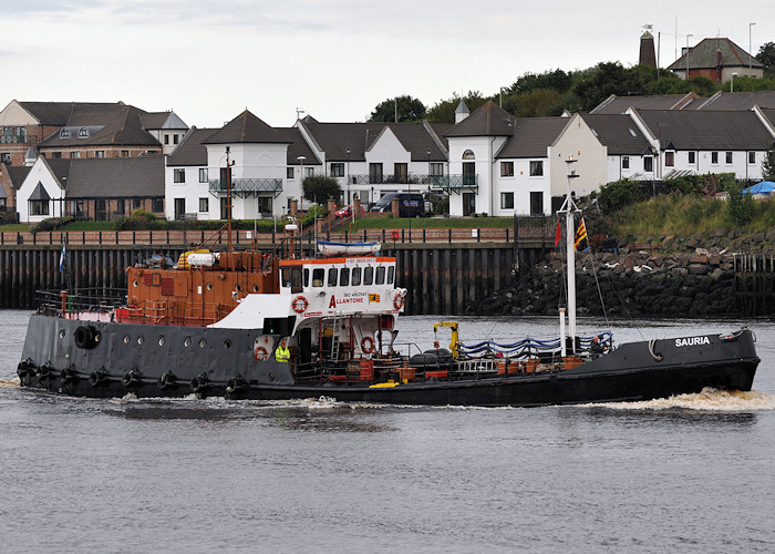 Photograph of the vessel  Sauria pictured arriving in the River Tyne on 26th August 2012