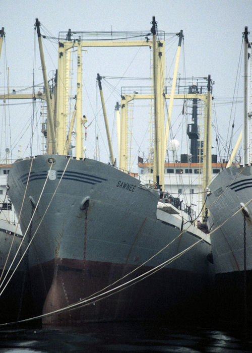 Photograph of the vessel  Sawnee pictured laid up in the River Fal on 27th September 1997