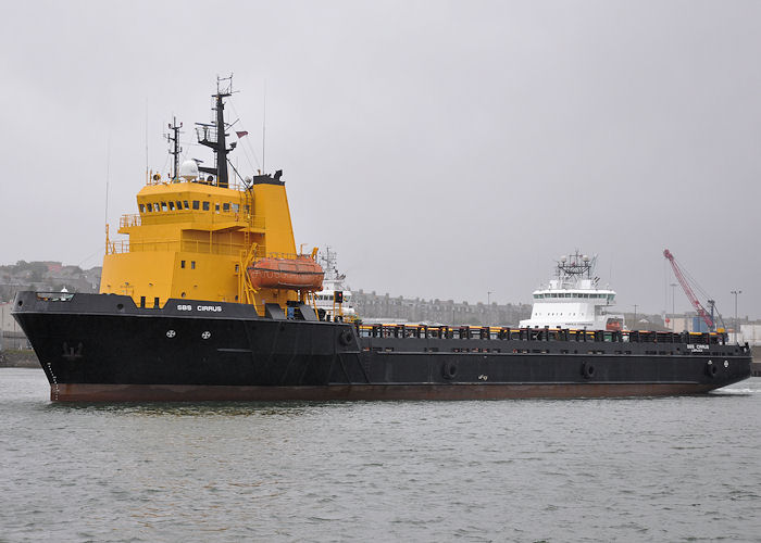 Photograph of the vessel  SBS Cirrus pictured departing Aberdeen on 15th September 2013