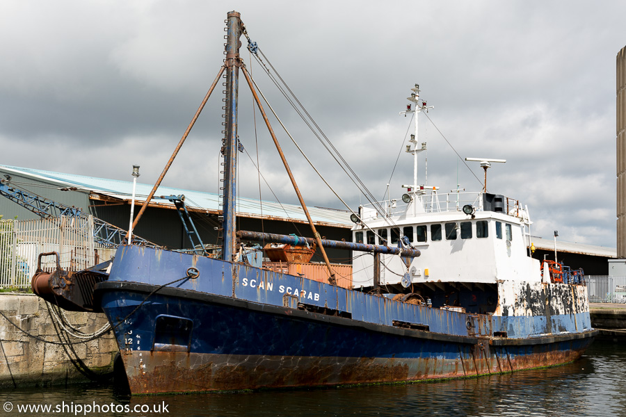 Photograph of the vessel  Scan Scarab pictured laid up in Sandon Half Tide Dock, Liverpool on 25th June 2016