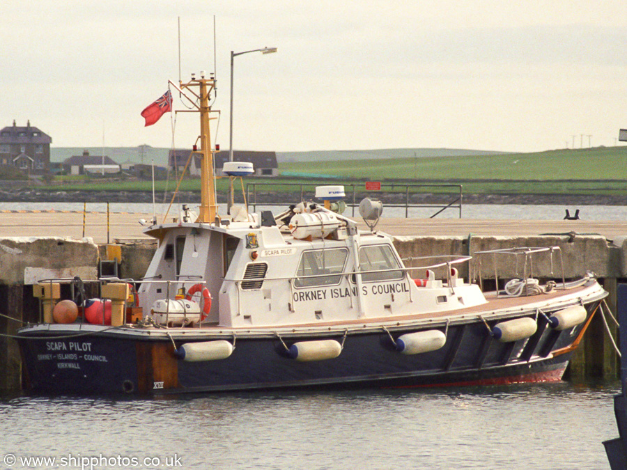 Scapa Pilot pictured at Kirkwall on 9th May 2003