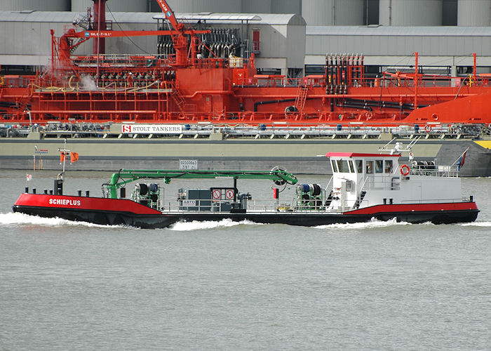 Photograph of the vessel  Schieplus pictured passing Vlaardingen on 21st June 2010