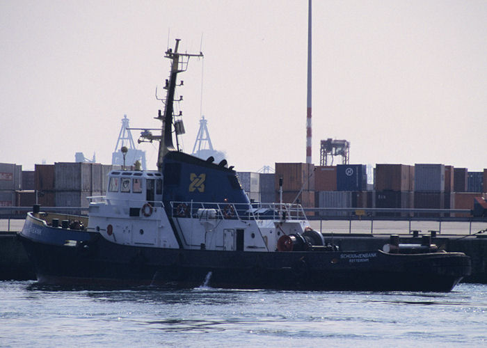 Photograph of the vessel  Schouwenbank pictured in Europahaven, Europoort on 14th April 1996