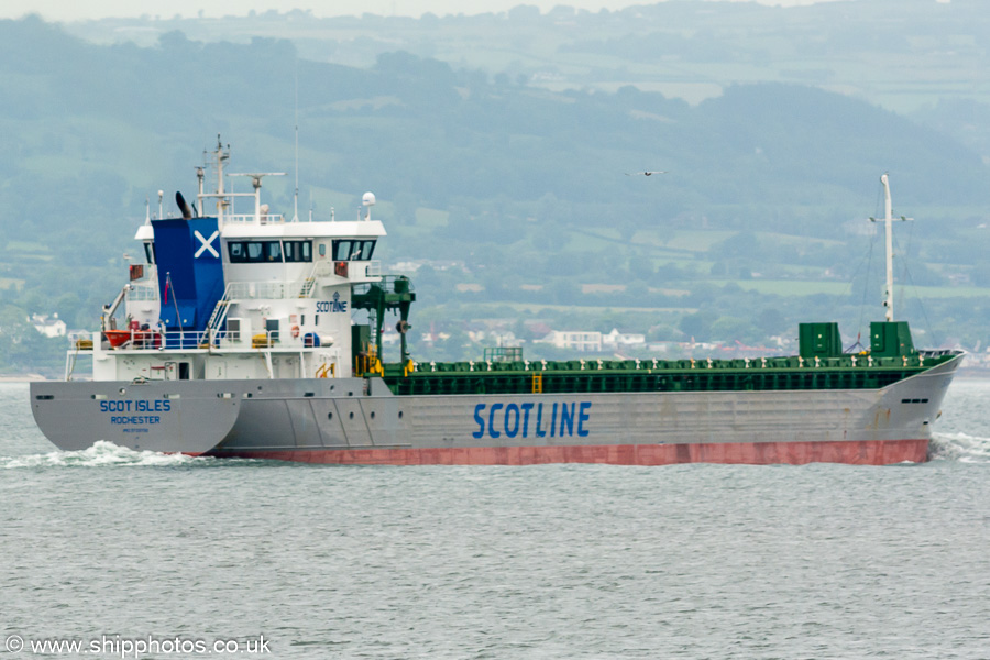 Photograph of the vessel  Scot Isles pictured departing Belfast on 27th June 2023