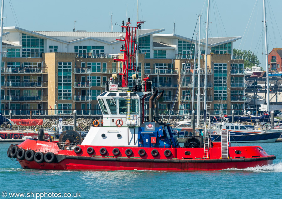 Photograph of the vessel  Scotsman pictured in Portsmouth Harbour on 7th July 2023