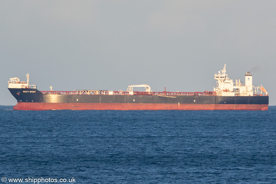 Photograph of the vessel  Scott Spirit pictured at anchor off Aberdeen on 11th September 2024