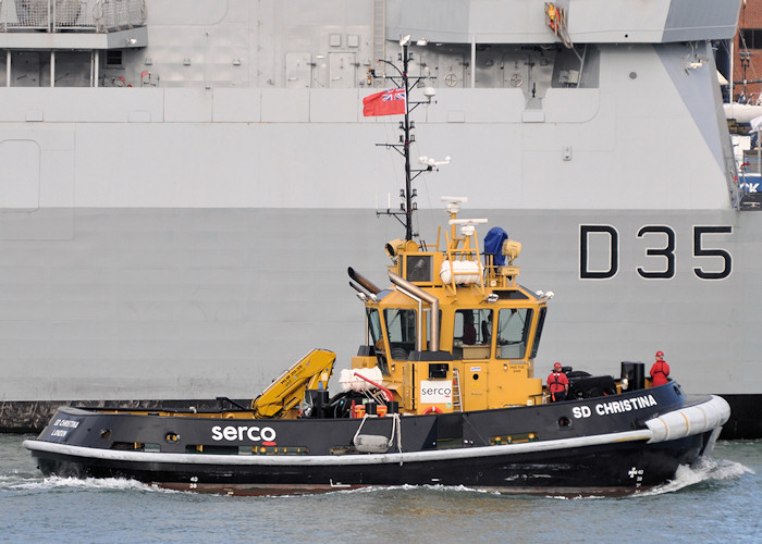  SD Christina pictured in Portsmouth Harbour on 20th July 2012