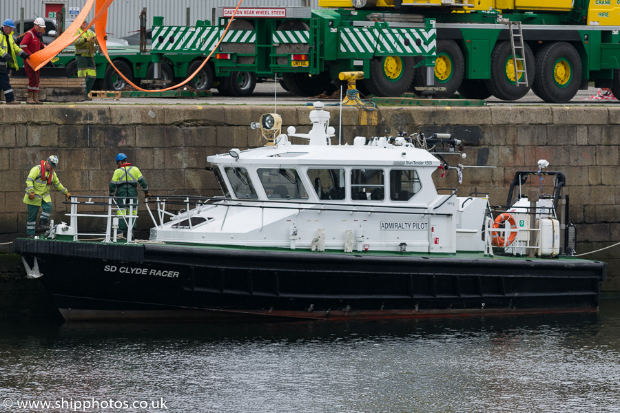 pv SD Clyde Racer pictured in James Watt Dock, Greenock on 8th May 2018