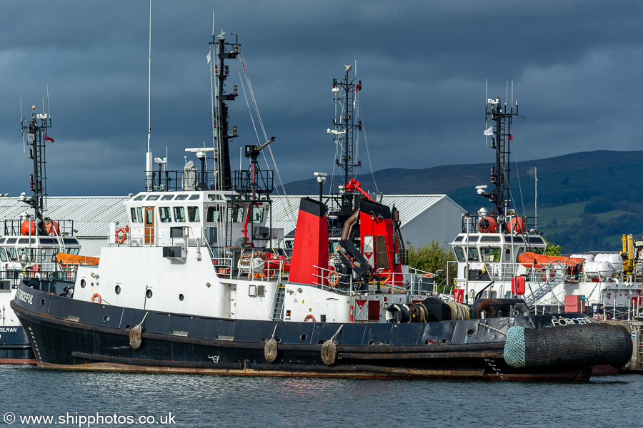  SD Forceful pictured in the Great Harbour, Greenock on 26th September 2021